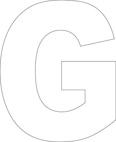 Printable upper-case letter stencils