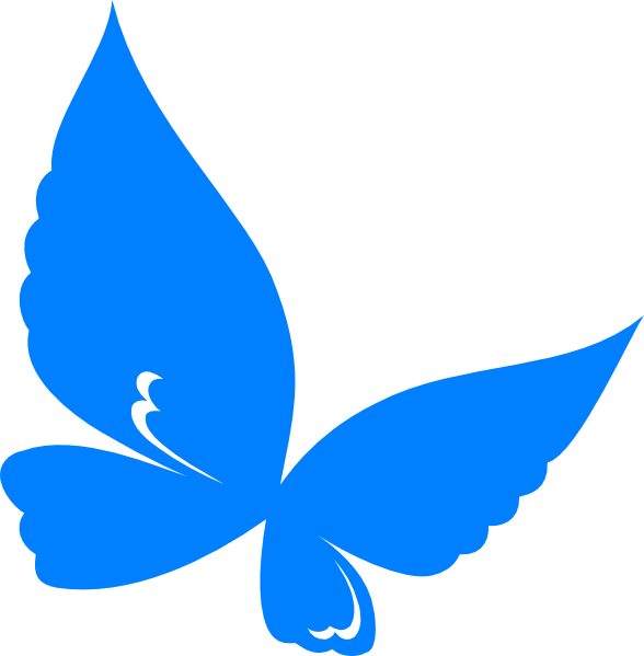 Blue.butterfly clip art - vector clip art online, royalty free ...