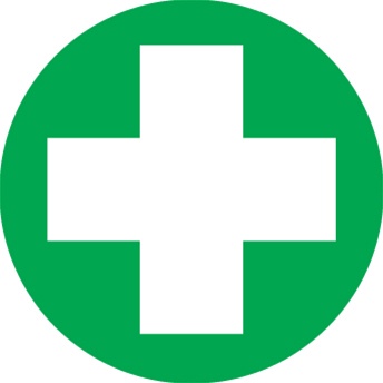 First Aid Cross Sticker (