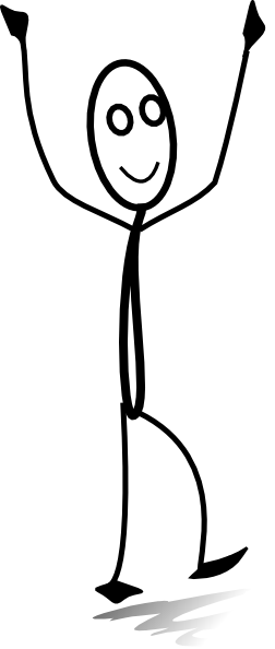 Stick man clipart hi