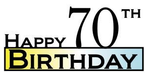 70th Birthday Border Clipart