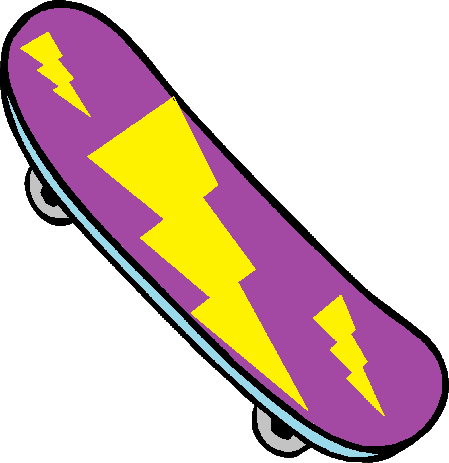 Clipart Skateboard - Tumundografico