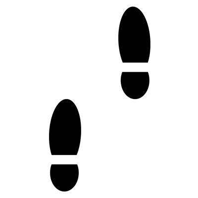 Foot step clipart
