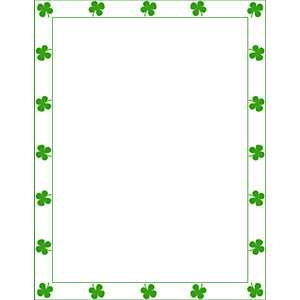Shamrock Border Clip Art - Tumundografico