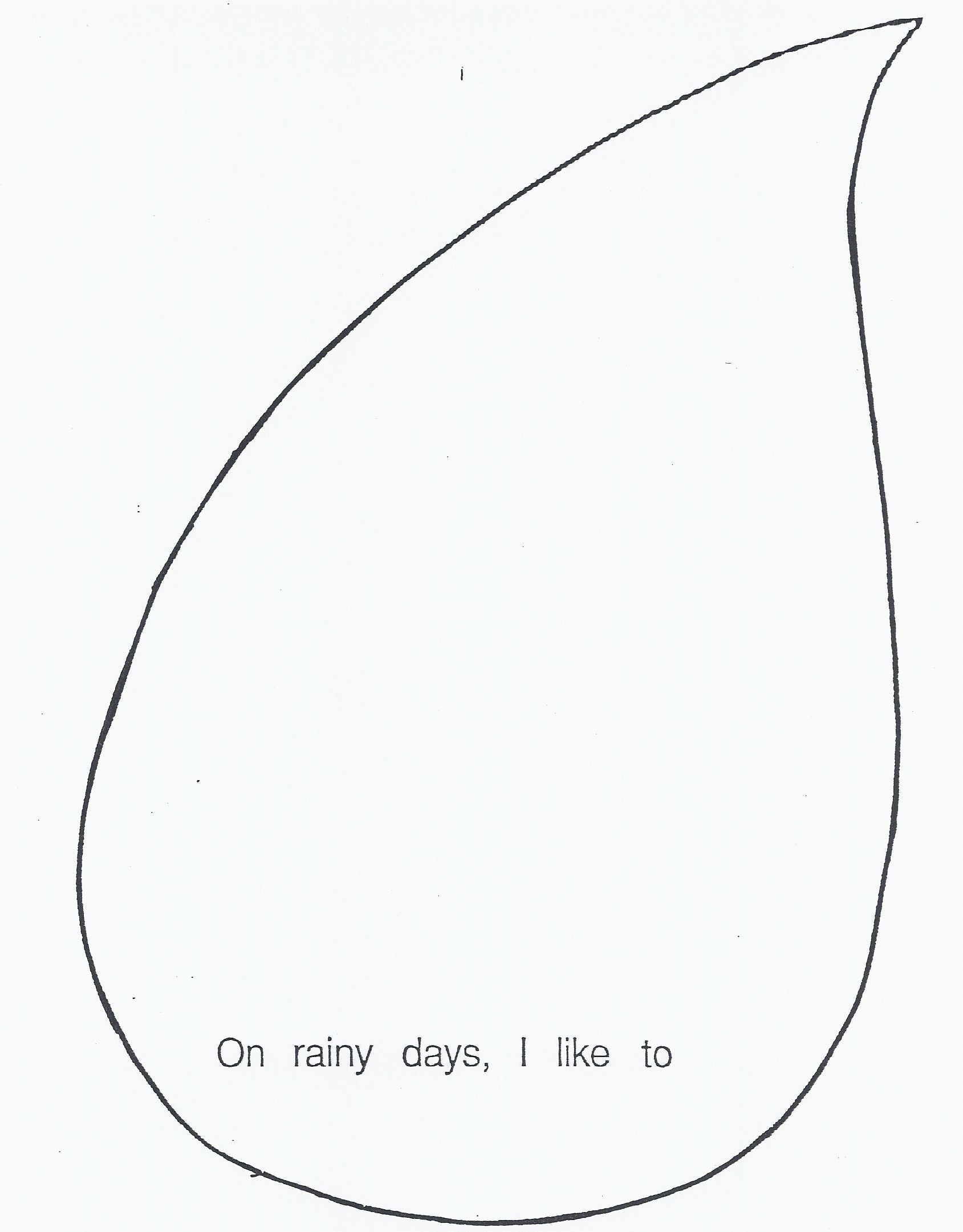 Raindrop Template Printable