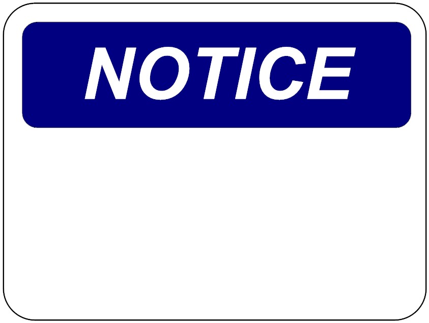 Pics for important notice sign clipart best clipart best