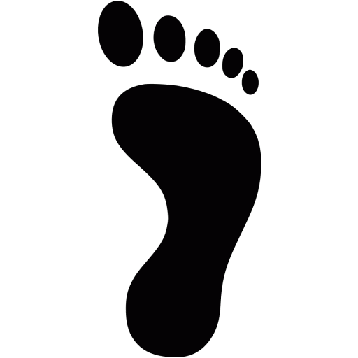 Black right footprint icon - Free black footprint icons