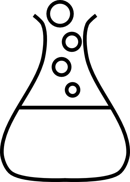 White Bubble Flask Clip Art - vector clip art online ...