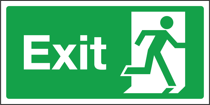 Emergency Exit Sign Vector - ClipArt Best