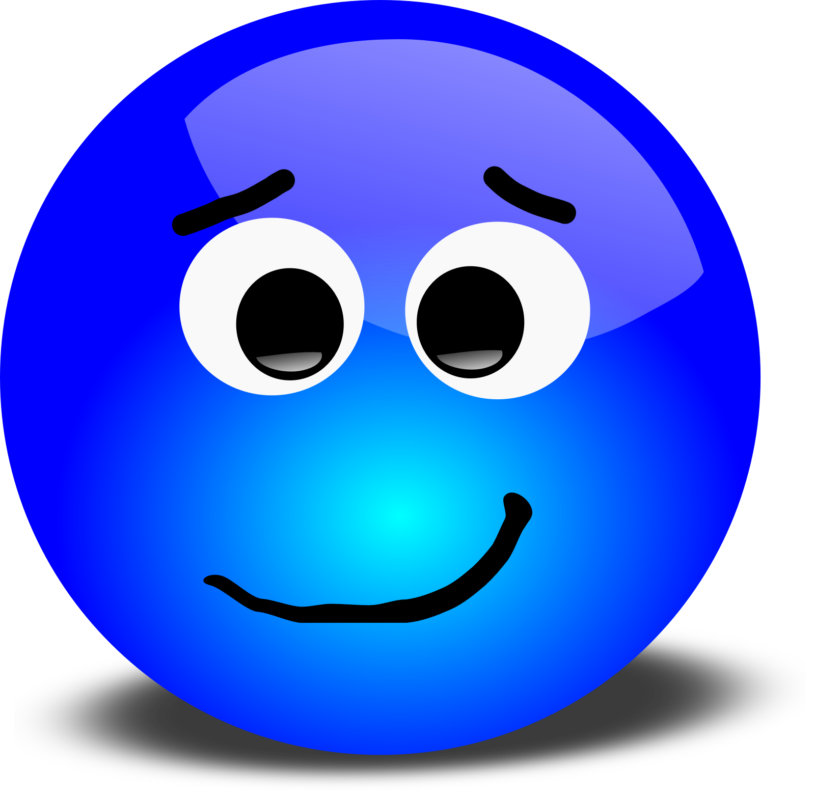Calm face clipart