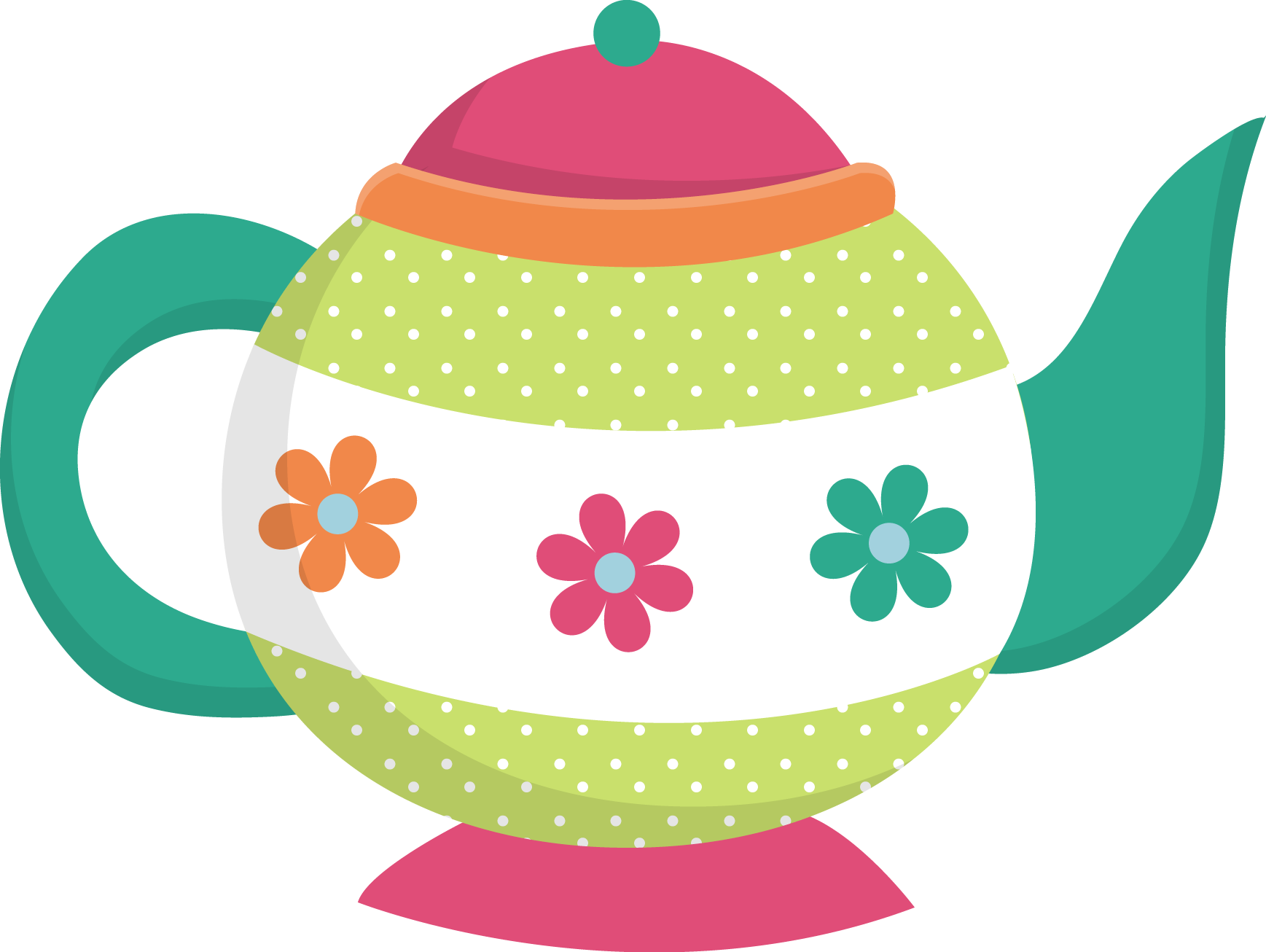 Teapot tea party clip art 3 image #35800