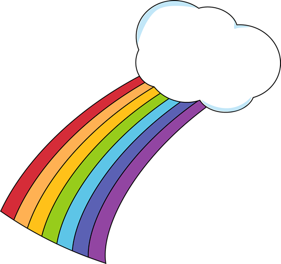 Rainbow with cloud clipart