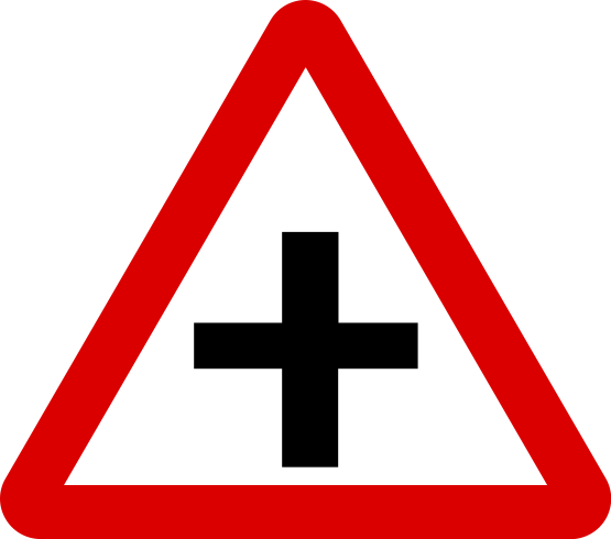 Singapore Road Signs - Warning Sign - Crossroads.svg ...