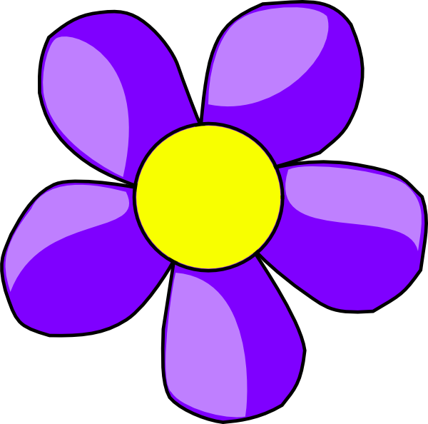 Purple Flower Clip Art - vector clip art online ...