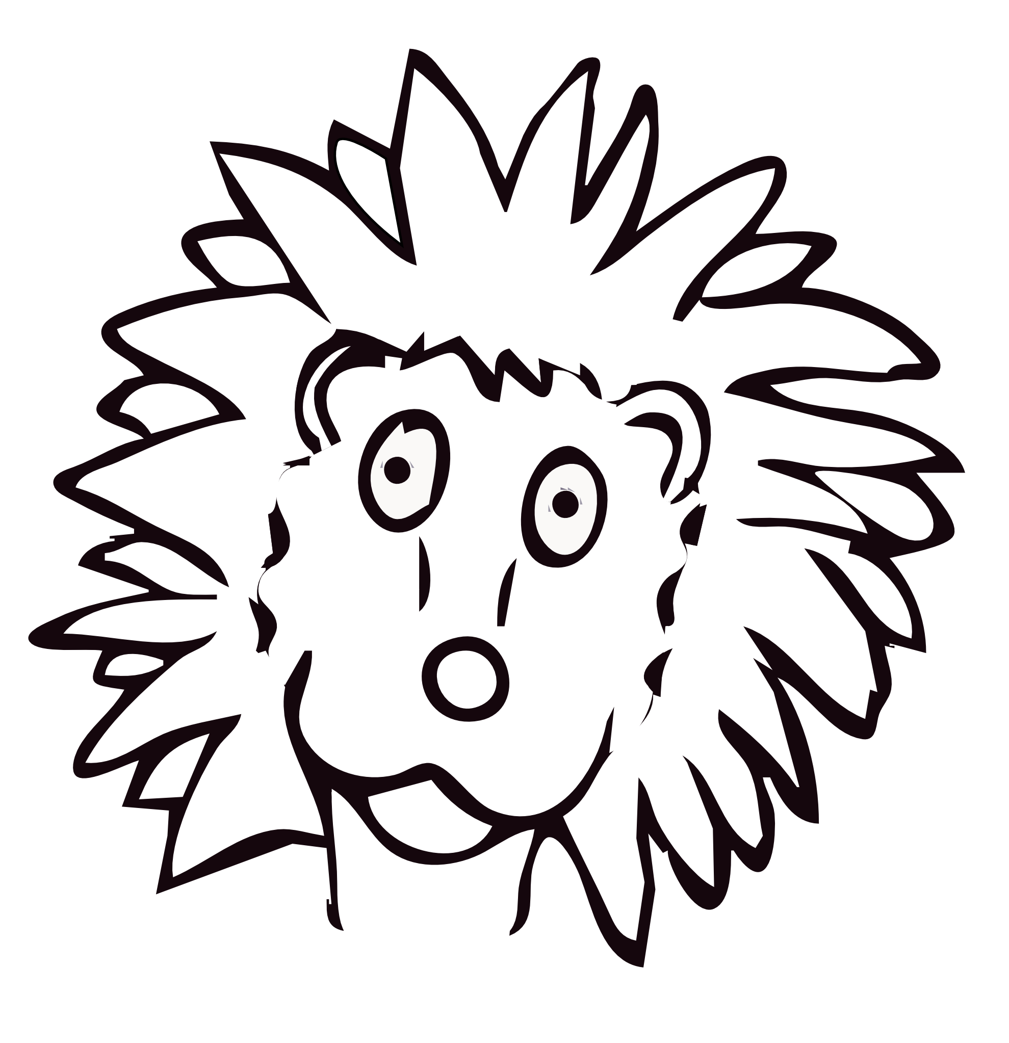 Leo Farbe Drawn Lion Art Coloring Book Colouring Sheet Page Black ...
