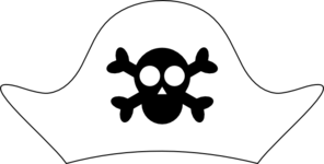 Pirate Hat - Inverted clip art - vector clip art online, royalty ...