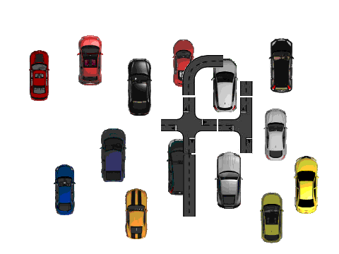 Cars and Road Sprites remix on Scratch