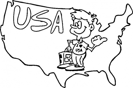 Map Of Usa coloring page | Super Coloring