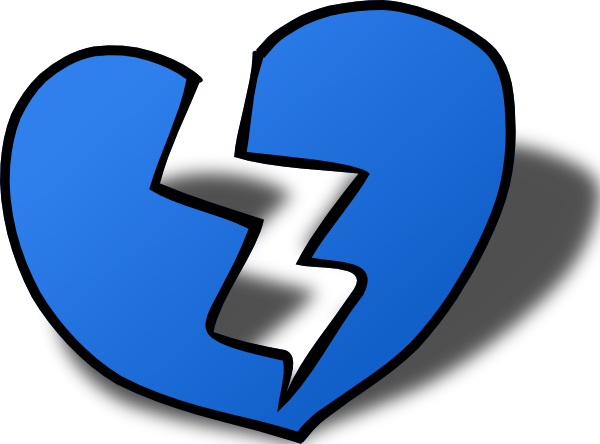 Broken Heart clip art Free Vector