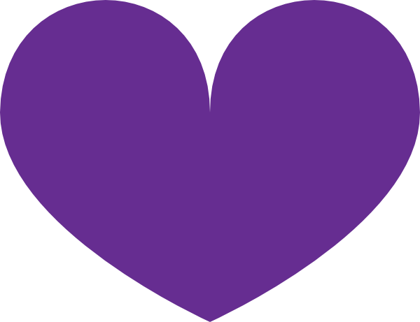 Purple Hearts Clip Art