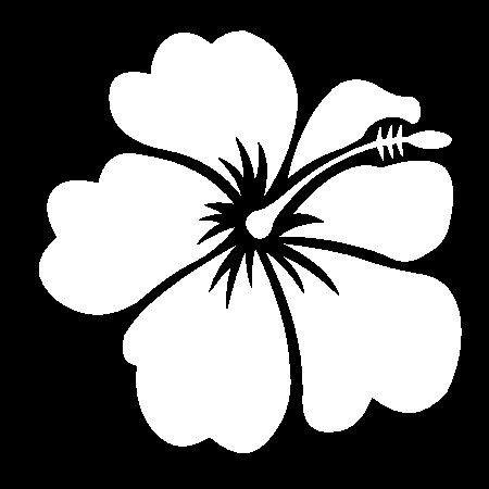 Printable Hibiscus Stencil
