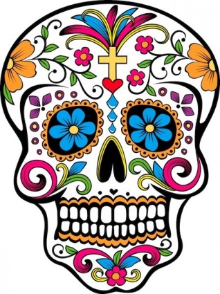Day of the dead skull Free vector for free download (about 2 files).