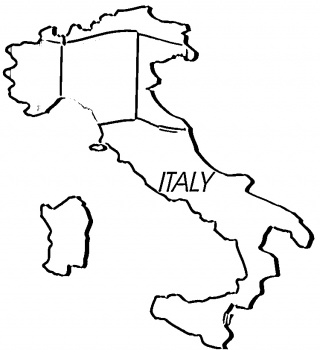 Map Of Italy coloring page | Super Coloring