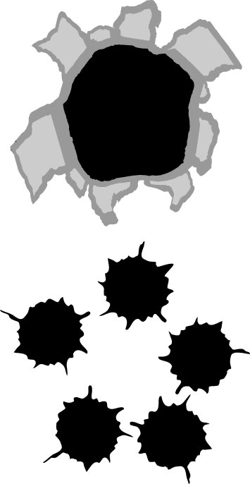 Bulllet holes Effect in Illustrator?
