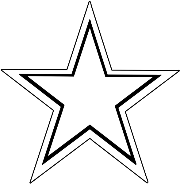 star double outline - public domain clip art image @ wpclipart.