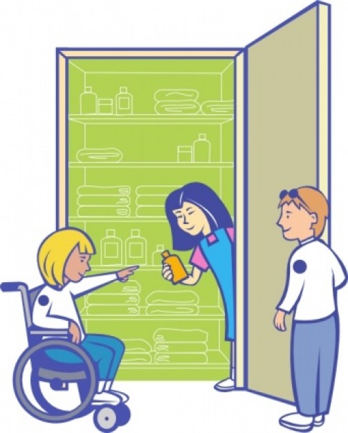 Kids In Cupboard clip art | Download free Vector