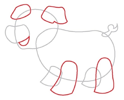 Draw a pig – how to draw a cartoon pig