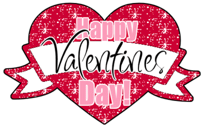Happy Valentine's Day Heart Animated Glitter Graphic - 3522