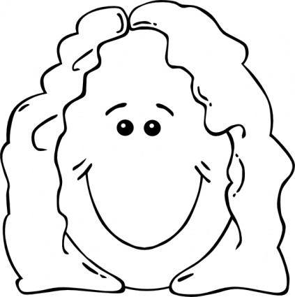 Download Lady Face World Label Outline clip art Vector Free