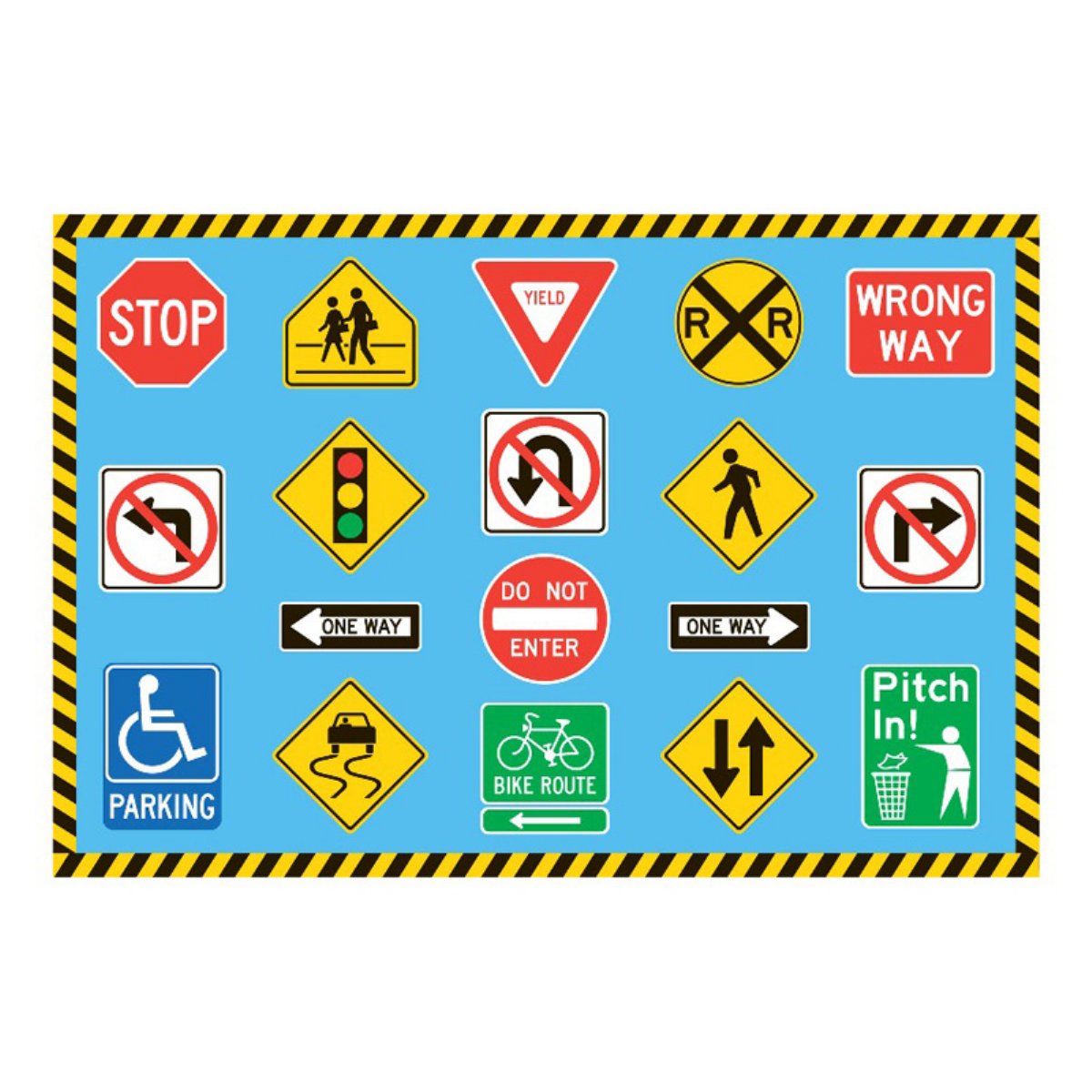 Fun Time Traffic Signs Rug - Kids Rugs at Hayneedle