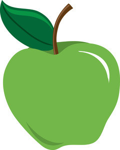 Free green apple clipart