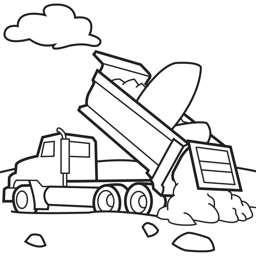 Construction Truck Coloring Pages - AZ Coloring Pages