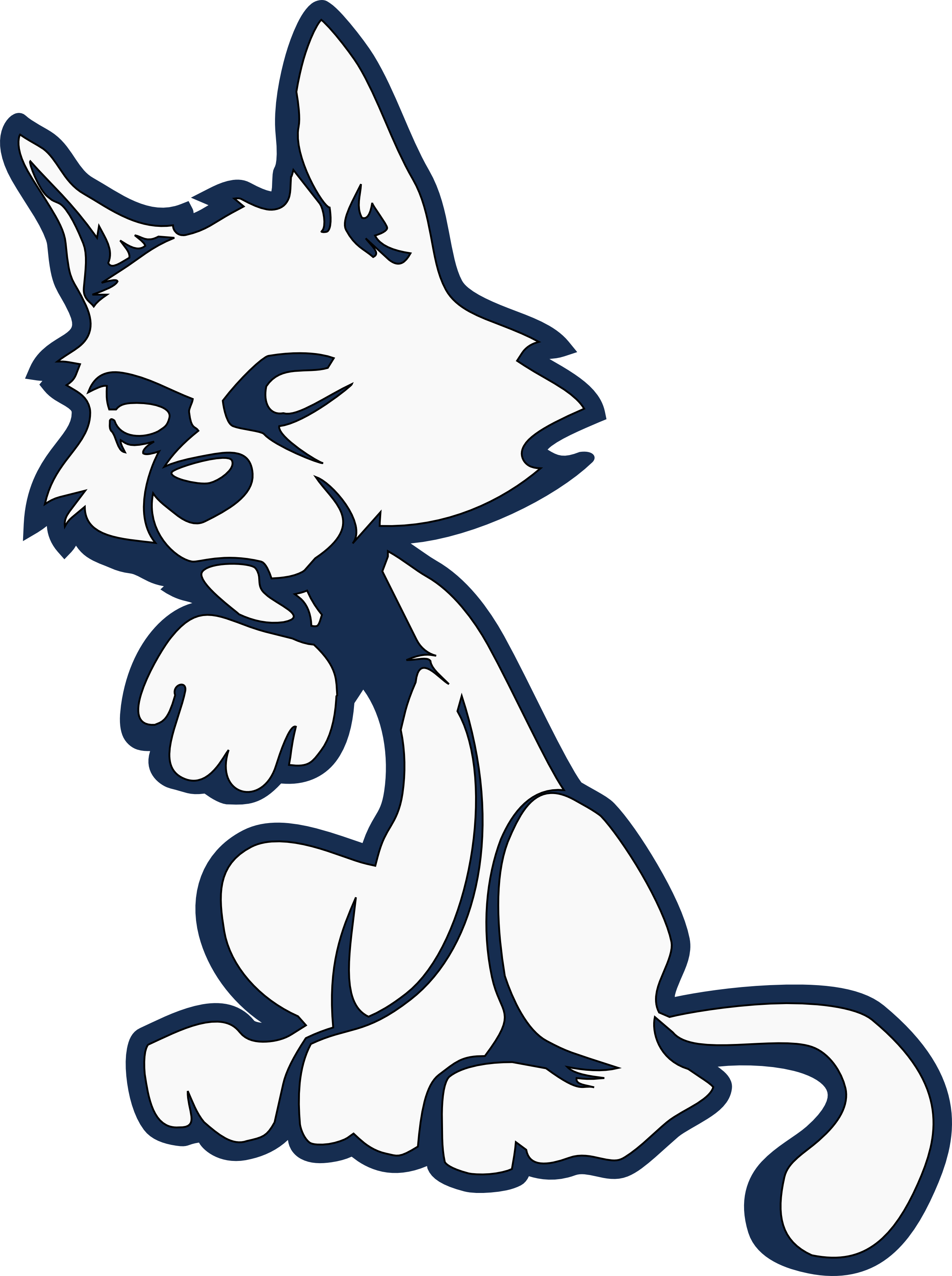 Dog And Cat Clip Art Black And White - Free ...