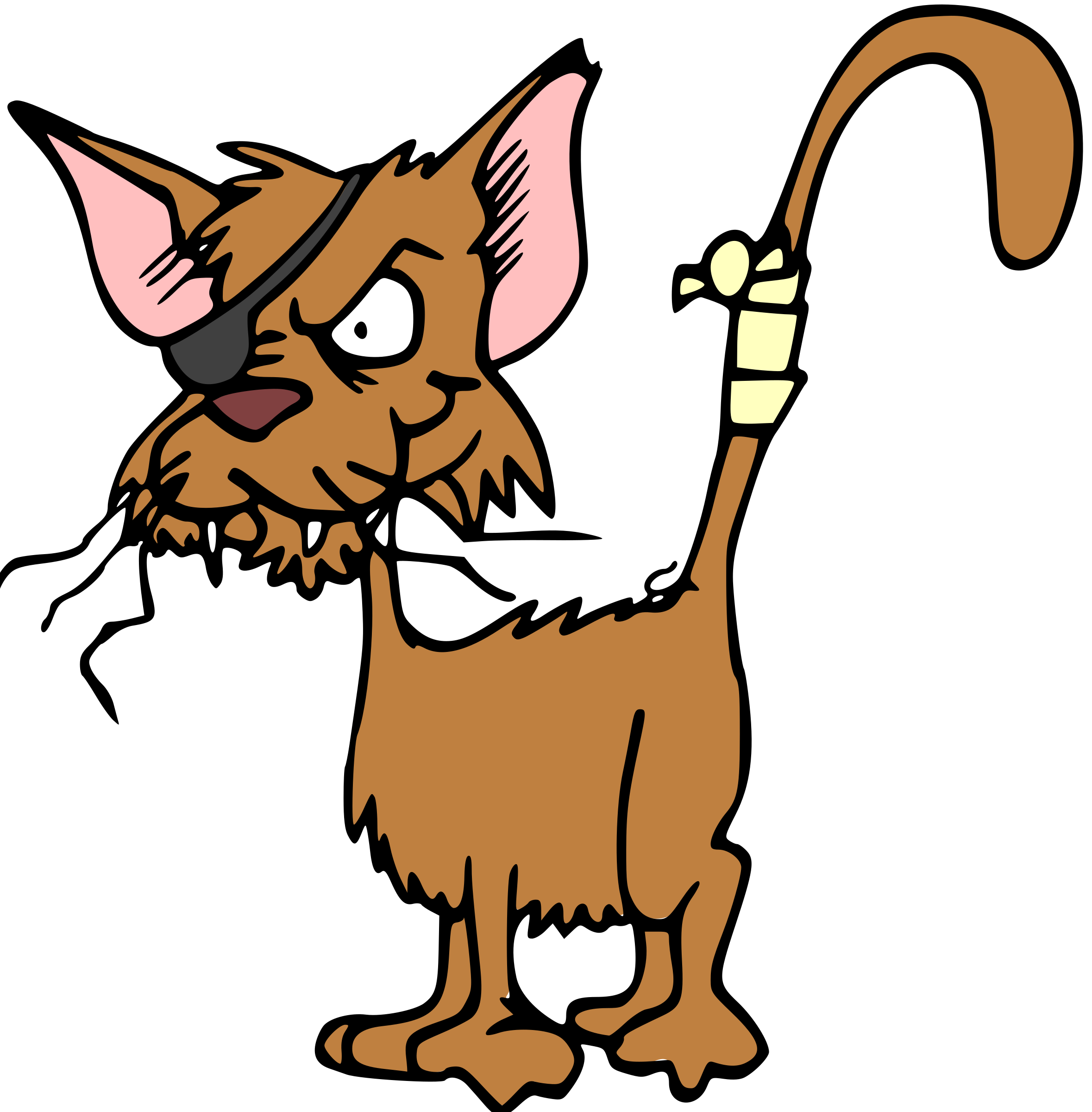 Animals fighting people clipart