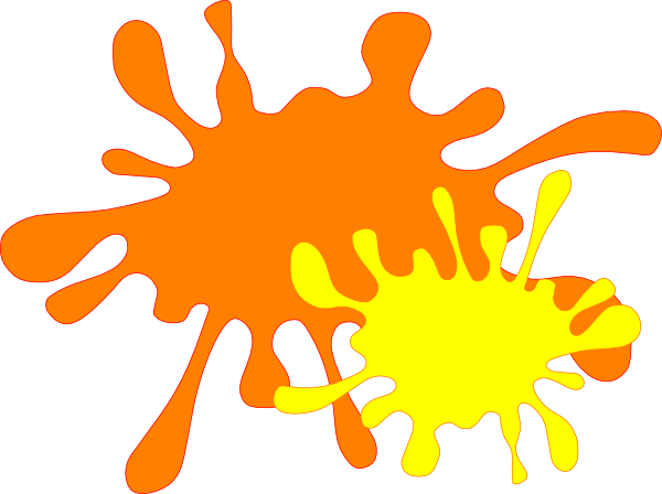 Orange Paint Splatter Clipart