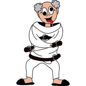 Crazy man clipart