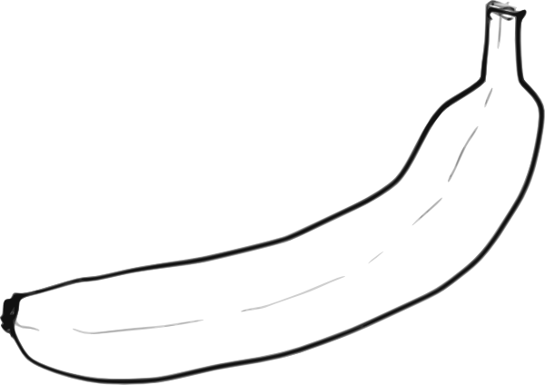 Single Line Art Banana Clip art - Outline - Download vector clip ...
