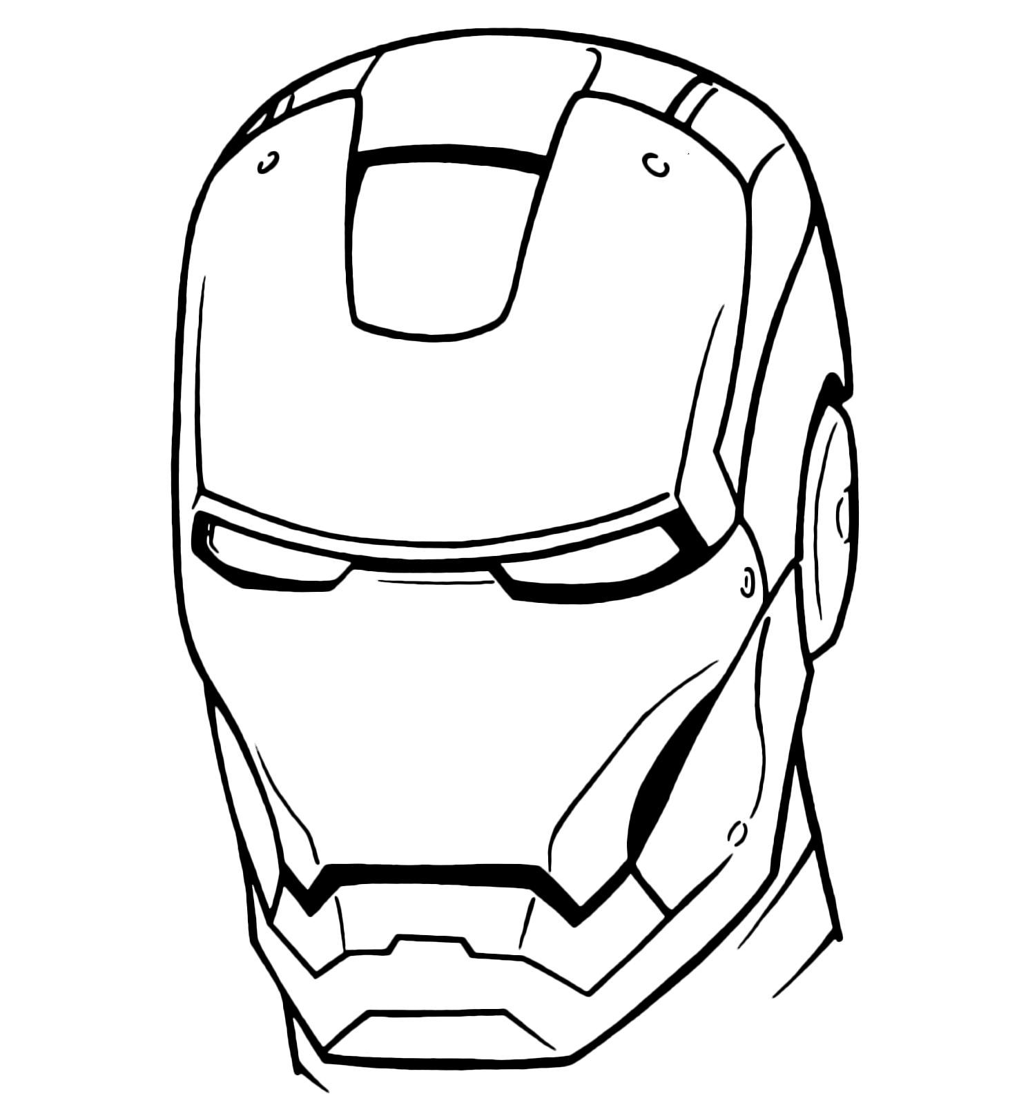 Iron Man - La maschera di Iron Man in primo piano