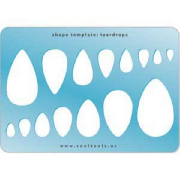 Teardrop Jewelry Shape Template