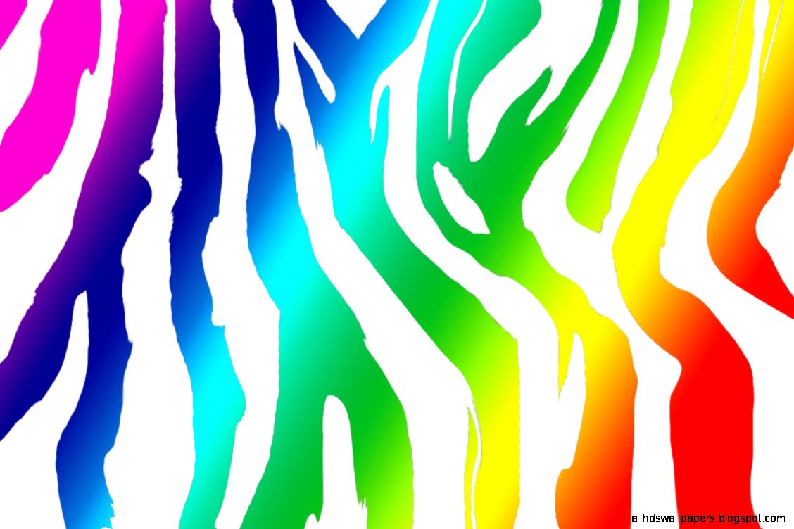 Zebra Rainbow Print Wallpaper | All HD Wallpapers