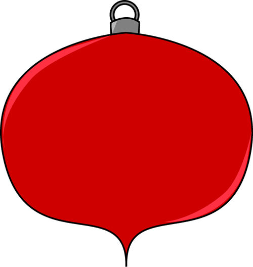 Clipart red christmas ornament
