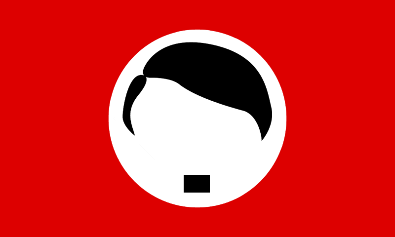 Nazi Germany Flag with an Ultrapersonalist Hitler : vexillology