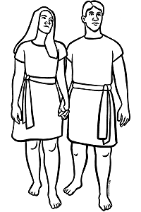 Adam eve garden lds clipart