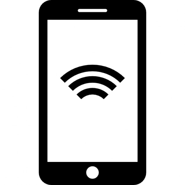 Phone with wifi signal symbol Icons | Free Download