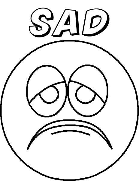 Sad Face Coloring Page. sad face coloring page page 1. cute ...