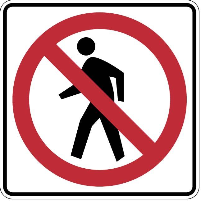 NO PEDESTRIAN CROSSING - Download at Vectorportal